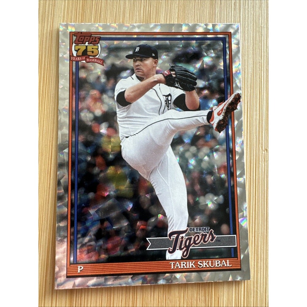 2026 Topps Series 1 - 1991 Topps Baseball Tarik Skubal #T91-79 Crackle Foilboard